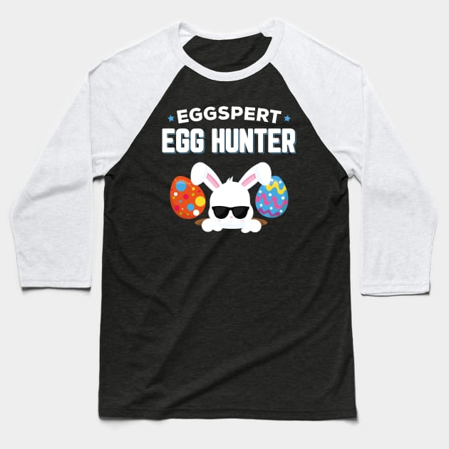 Eggspert Egg Hunter Funny Easter Baseball T-Shirt by trendingoriginals